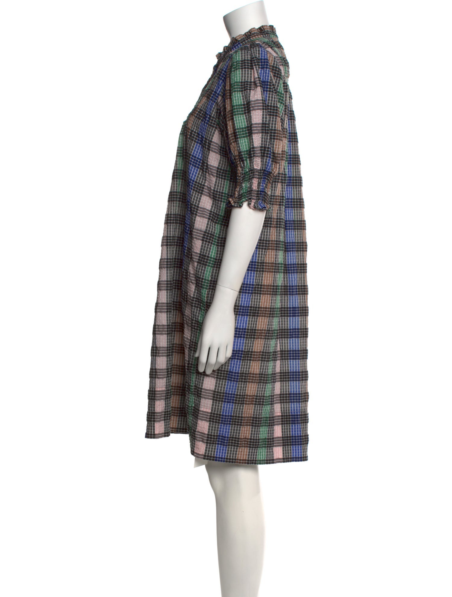 Munthe Plaid Print Knee-Length Dress